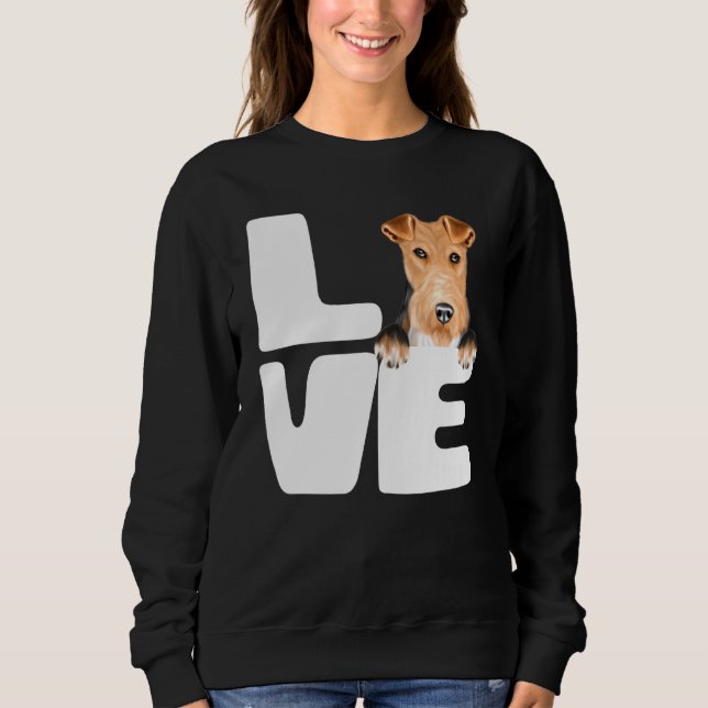 Ich Liebe meinen Wire Fox Terrier Dog Sweatshirt (Vorderseite)