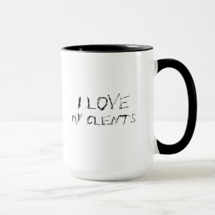 Ich Liebe meiner Kunden - städtische, edle Büroarb Tasse