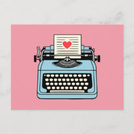 Ich Liebe meiner Schreibmaschine Feiertagspostkarte