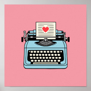 Ich Liebe meiner Schreibmaschine Poster