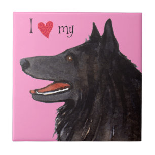 Ich Liebe meines belgischen Schafhundes Fliese