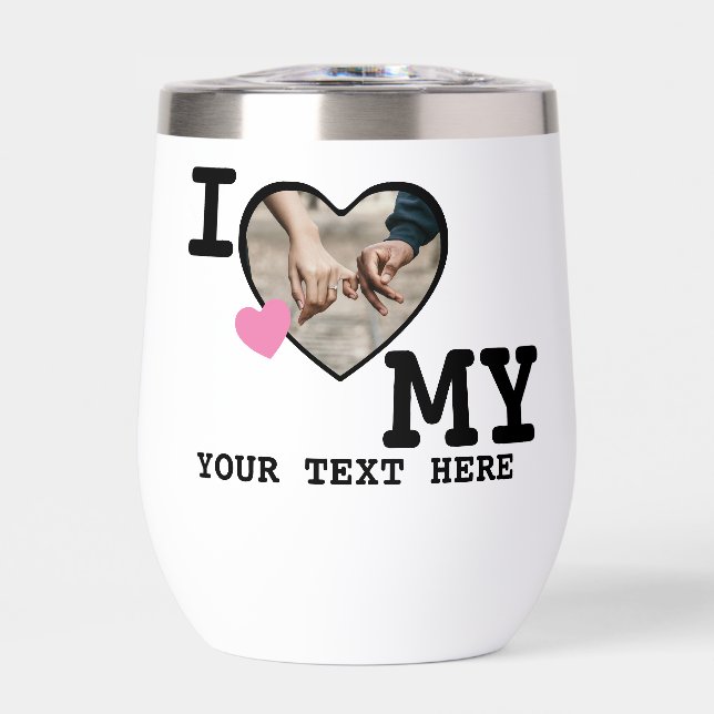 Ich Liebe meines personalisierten Fotos und Textes (Vorderseite)