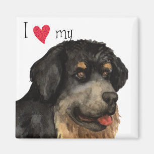 Ich Liebe meines tibetischen Mastiffs Magnet