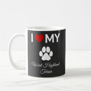 Ich Liebe meines West Highland Terrier Hundetextes Kaffeetasse