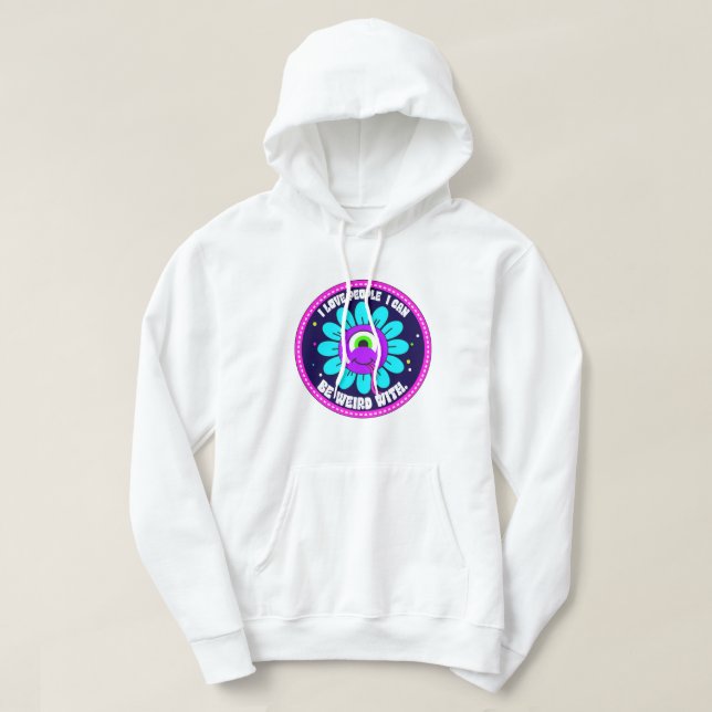 Ich Liebe Menschen, mit denen ich seltsam sein kan Hoodie (Design vorne)
