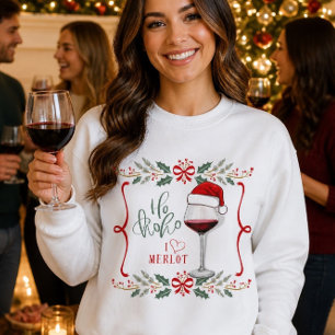 Ich liebe Merlot Weihnachtssweatshirt Sweatshirt