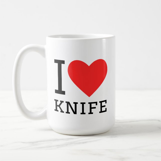 Ich liebe Messer Kaffeetasse (Links)