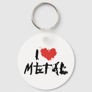 Ich liebe Metall Schlüsselanhänger