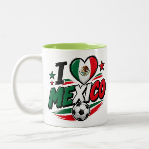 Ich liebe Mexiko Fußball Fan Tasse Mexikanischer