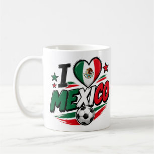 Ich liebe Mexiko Fußball Fan Tasse Mexikanischer