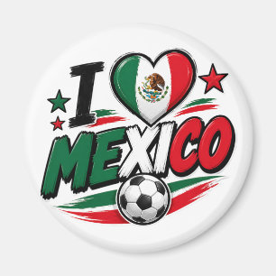 Ich liebe Mexiko Fußballfan Mexikanischer Stolz Magnet