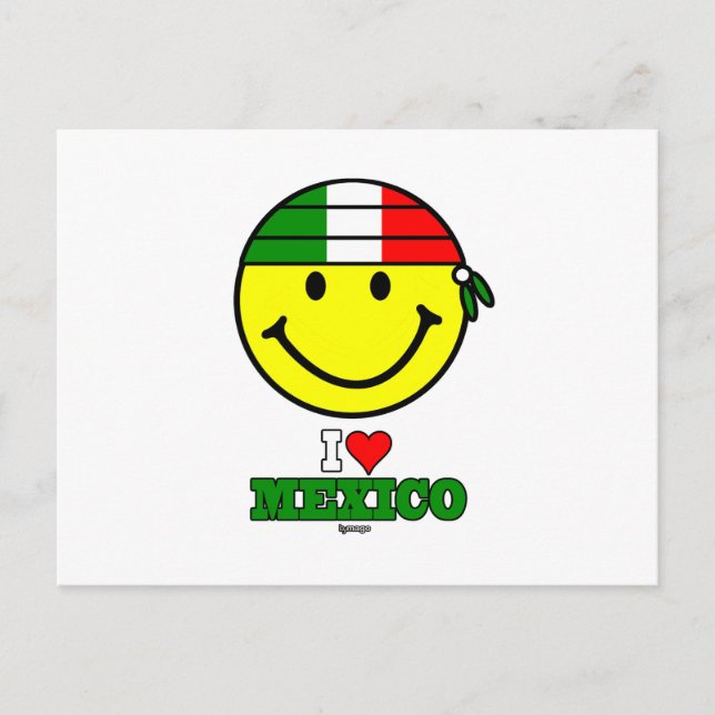 ICH LIEBE MEXIKO POSTKARTE (Vorderseite)