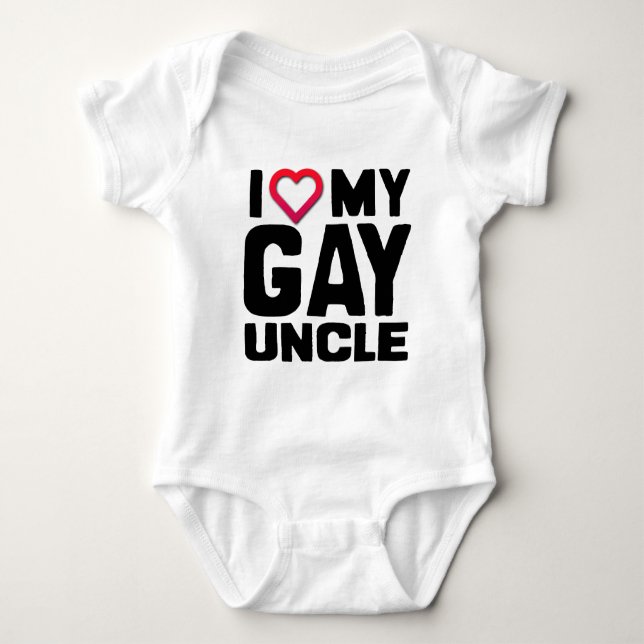 ICH LIEBE MEY GAY UNCLE BABY STRAMPLER (Vorderseite)