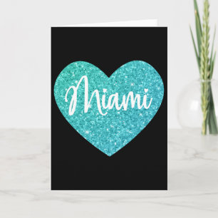 Ich liebe Miami Florida Herz Karte