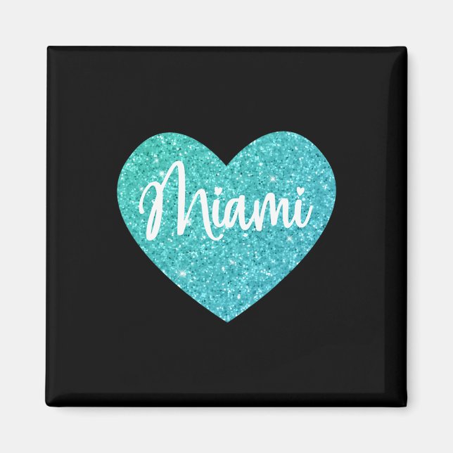 Ich liebe Miami Florida Herz  Magnet (Vorne)