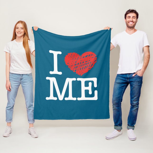 Ich Liebe mich Fleecedecke (Beispiel)