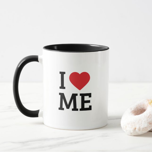 Ich Liebe Mich Kaffeetasse | Selbstliebe-Geschenk  (Mit Donut)