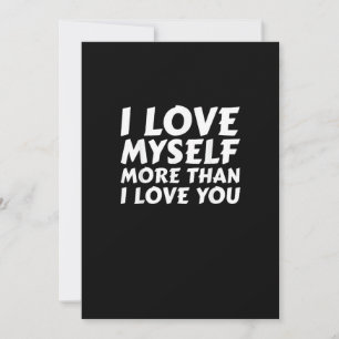 Ich liebe mich mehr als dich, lustiger Selbstliebe Feiertagskarte