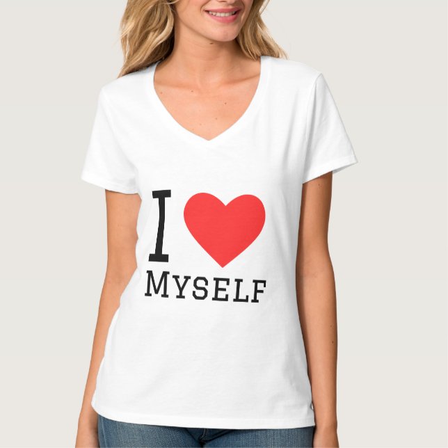 Ich Liebe mich selbst quadratisch T-Shirt (Vorderseite)