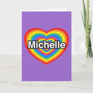 Ich Liebe Michelle. Ich Liebe dir Michelle. Herz Karte