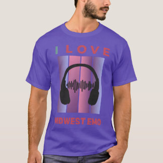 Ich liebe Midwest Emo Emo-Musikliebhaber-Geschenke T-Shirt