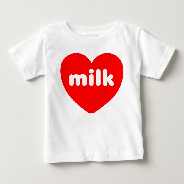 "Ich Liebe-Milch-" Baby-T - Shirt (Vorderseite)