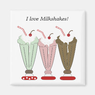Ich liebe Milchshakes Magnet