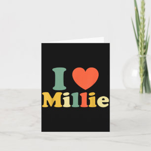 Ich liebe Millie, ich liebe Millie, rotes Herz Val Karte