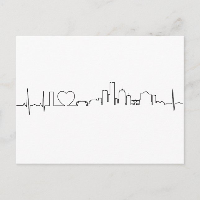 Ich Liebe Milwaukee im außergewöhnlichen ecg-Stil Postkarte (Vorderseite)