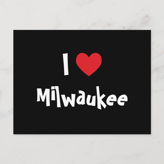 Ich liebe Milwaukee Postkarte (Vorderseite)