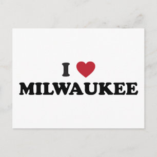 Ich liebe Milwaukee Wisconsin Postkarte