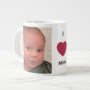 Ich liebe Mimi Oma Opa PaPa 2 Foto Jumbo-Tasse