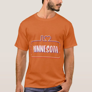 Ich liebe Minnesota Farbige Neon-Text T-Shirt