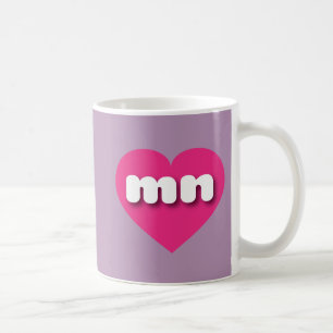 Ich liebe Minnesota - mn hellrosa Herz Kaffeetasse