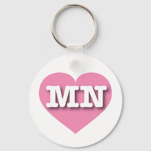 Ich liebe Minnesota - MN rosa Herz Schlüsselanhänger