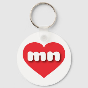 Ich liebe Minnesota - mn rotes Herz Schlüsselanhänger