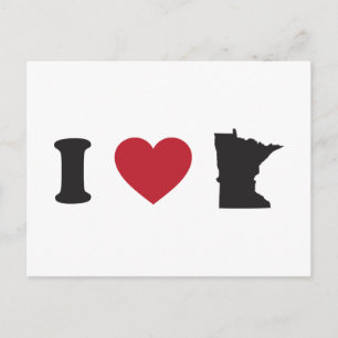 Ich liebe Minnesota Postkarte