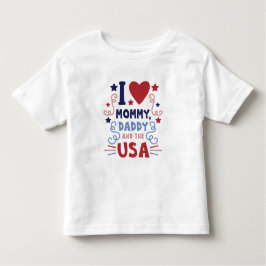 Ich Liebe Mommy Daddy und die USA Kleinkind T-shirt