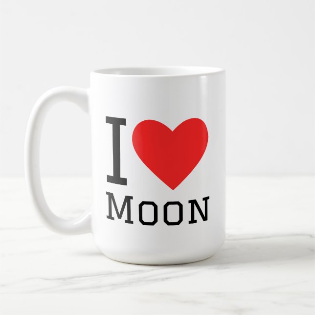 Ich liebe Mond Kaffeetasse (Links)