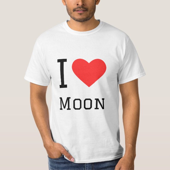 Ich Liebe Mond T-Shirt (Vorderseite)