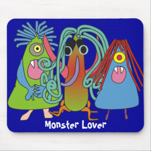 "Ich Liebe-Monster-" Geschenke Mousepad