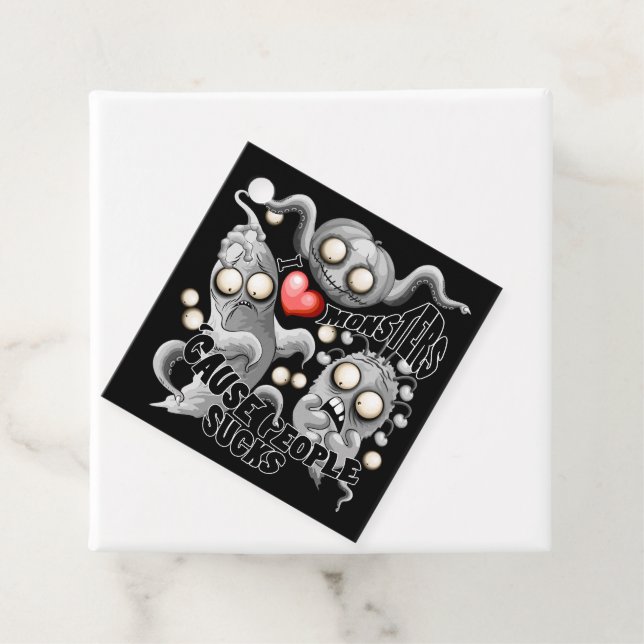 Ich Liebe Monster, weil Leute Ist zum Kotzen sind Geschenkanhänger (Beispiel)