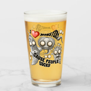 Ich Liebe Monster, weil Leute Ist zum Kotzen sind Glas