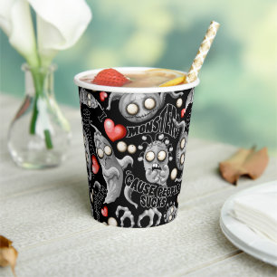 Ich Liebe Monster, weil Leute Ist zum Kotzen sind Pappbecher