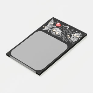 Ich Liebe Monster, weil Leute Ist zum Kotzen sind Post-it Klebezettel