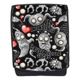 Ich Liebe Monster, weil Leute Ist zum Kotzen sind Rucksack
