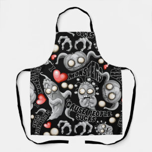 Ich Liebe Monster, weil Leute Ist zum Kotzen sind Schürze