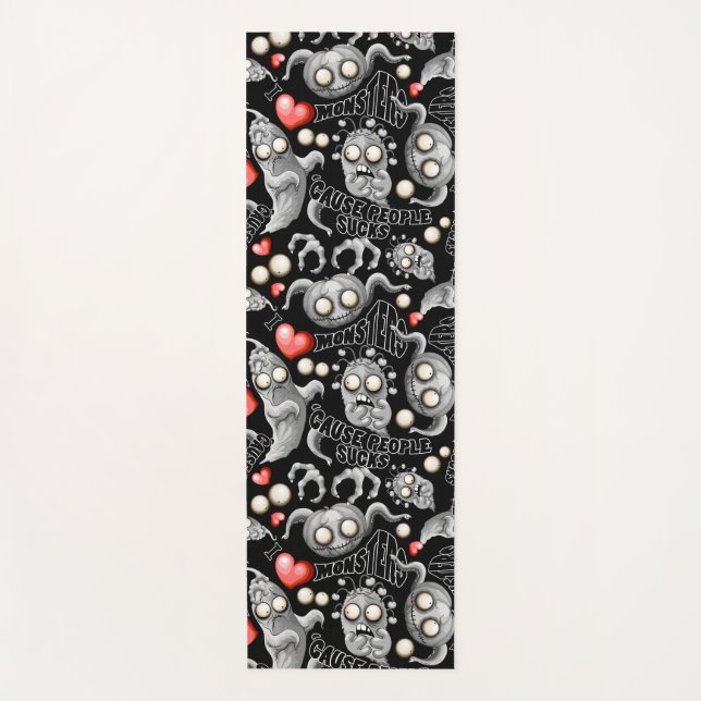 Ich Liebe Monster, weil Leute Ist zum Kotzen sind Yogamatte (Vorderseite)