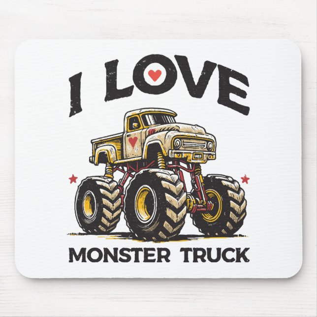 Ich liebe Monstertruck Mousepad (Vorne)