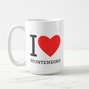 Ich liebe Montenegro Aufkleber Kaffeetasse